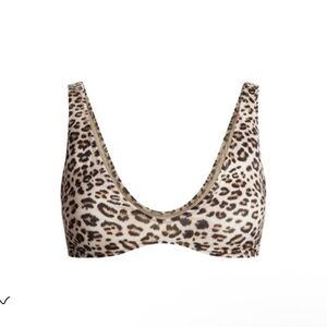 Leopard Print Women's bathing suit top skims